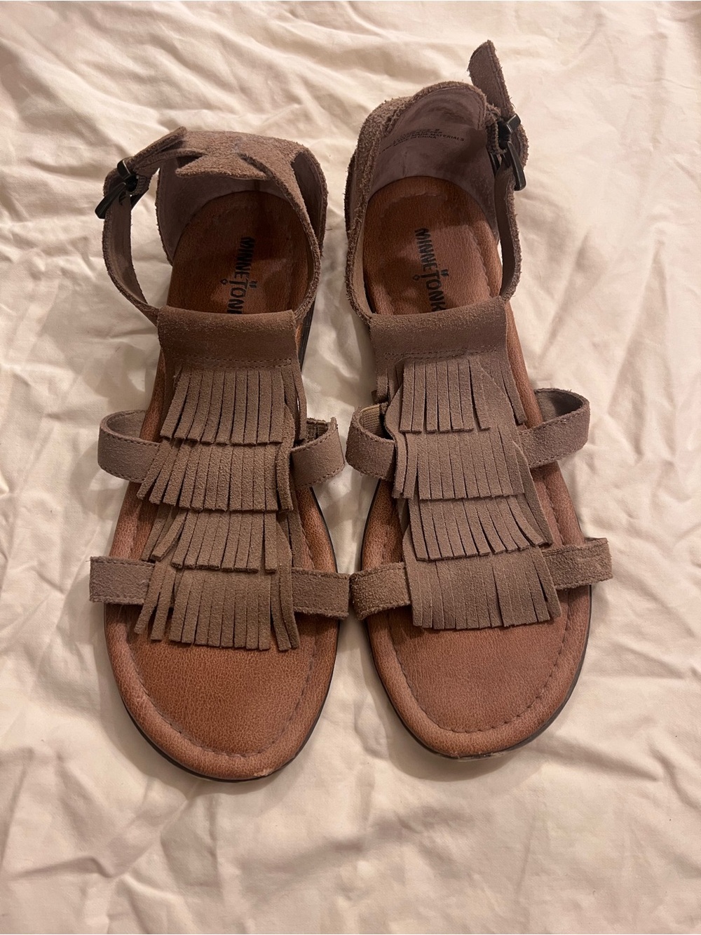 Minnetonka Suede Fringe Sandals